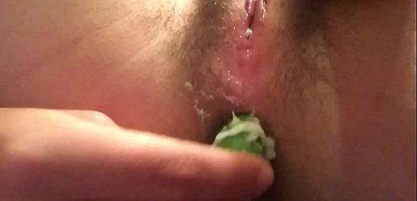  Fucking myself in the ass with a cucumber